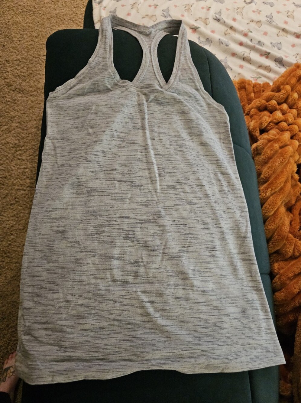 lululemon athletica Light Heather Gray Racer Back Tank